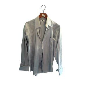 Italo Mondo Men’s Dress Shirt – Size 15.5 – Light Gray – Classic Regular Fit